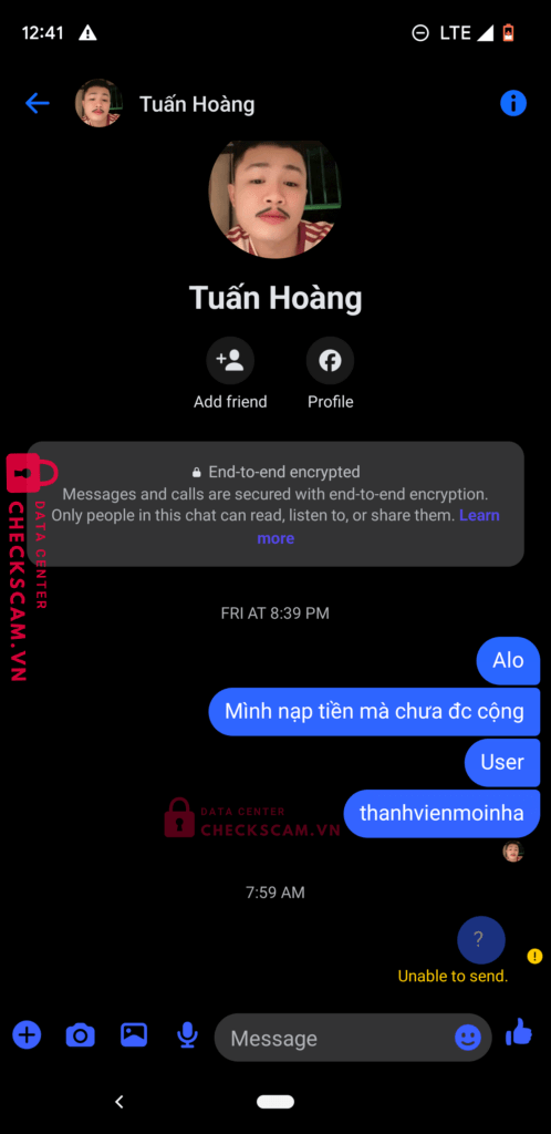 1046372588 DANG QUOC HUY VCB bị cảnh báo lừa đảo scam
