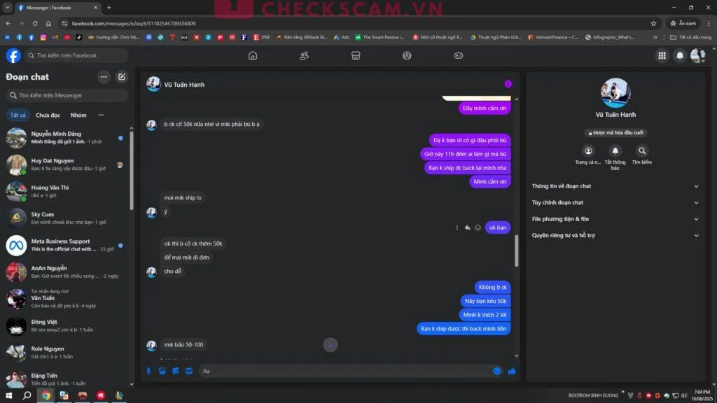 1051859098 NGUYEN VAN HANH VCB bị cảnh báo lừa đảo scam
