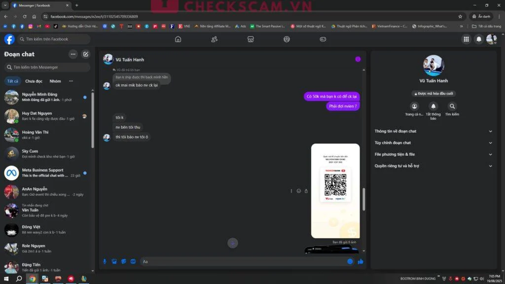 1051859098 NGUYEN VAN HANH VCB bị cảnh báo lừa đảo scam