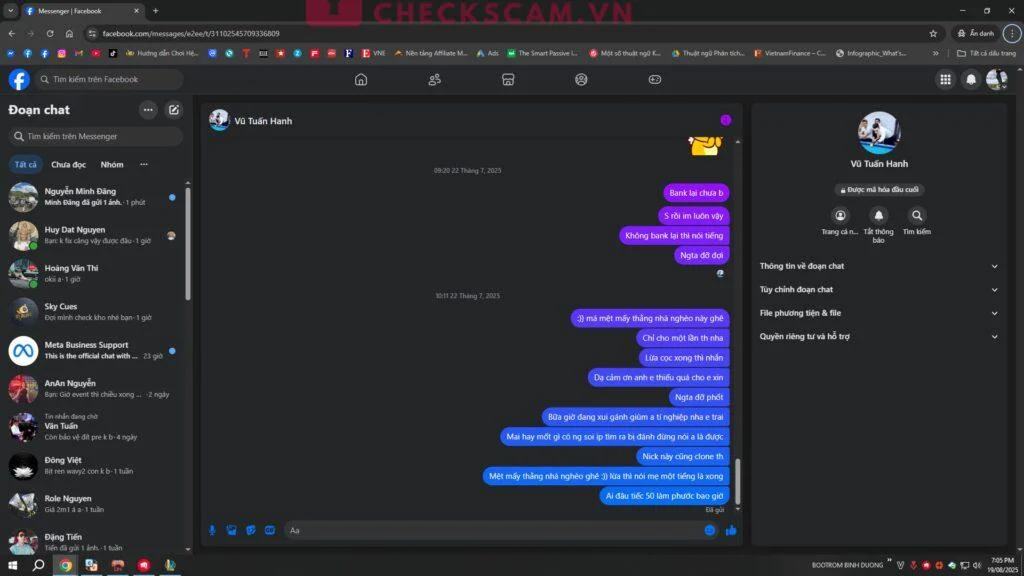 1051859098 NGUYEN VAN HANH VCB bị cảnh báo lừa đảo scam