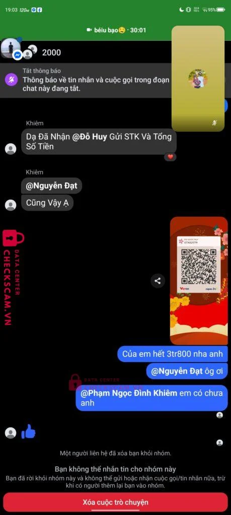 1053088551 NGUYEN HOANG PHAT VCB bị cảnh báo lừa đảo scam