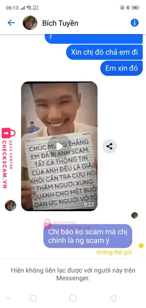 105603929489 DUONG MINH QUANG Vietinbank bị cảnh báo lừa đảo scam