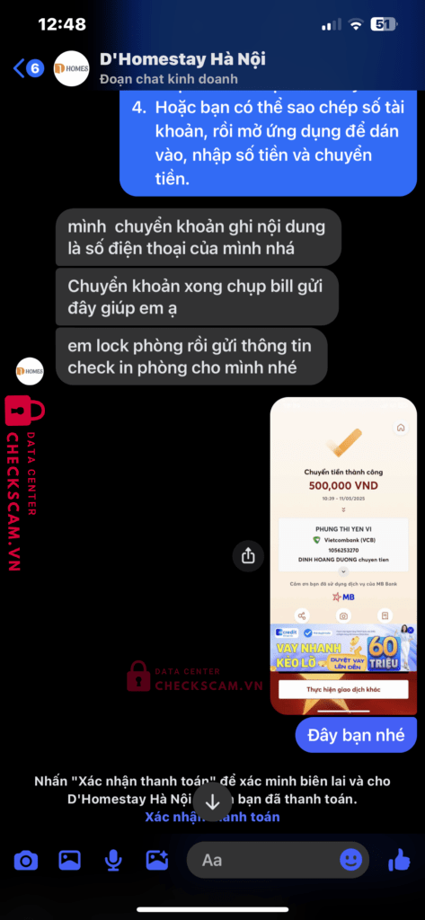 1056253270 Phung Thi Yen Vi VCB bị cảnh báo lừa đảo scam