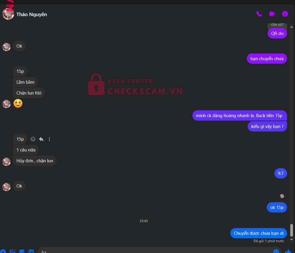 1057309680 VO THI BICH THAO VCB bị cảnh báo lừa đảo scam