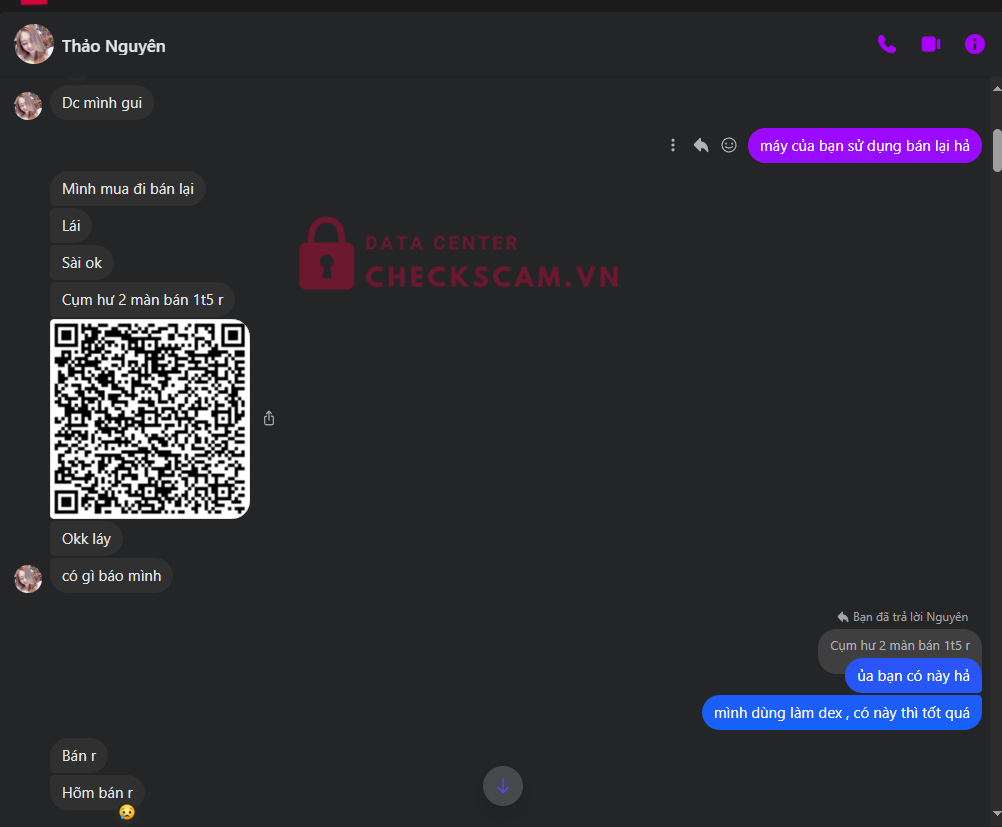 1057309680 VO THI BICH THAO VCB bị cảnh báo lừa đảo scam