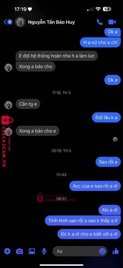 1059676441 DANG QUOC HAI VCB bị cảnh báo lừa đảo scam
