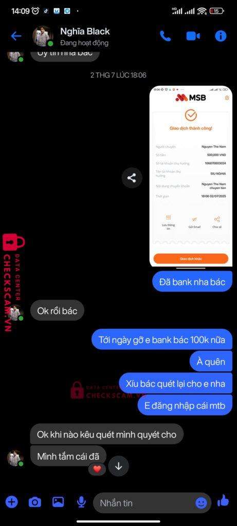 106870803024 SIU NGHIA Vietinbank bị cảnh báo lừa đảo scam