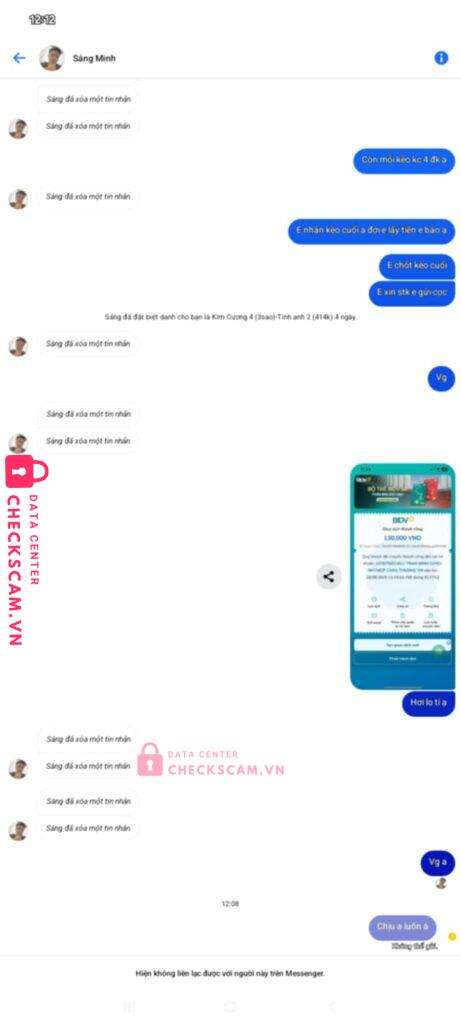 107875081461 TRAN MINH SANG Vietinbank bị cảnh báo lừa đảo scam