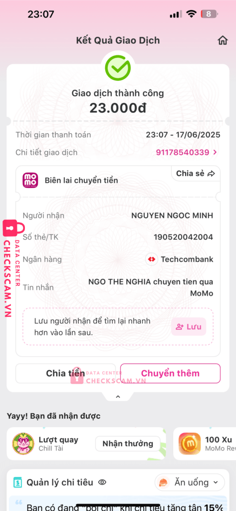 107882703884 NGUYEN DUC LINH Vietinbank bị cảnh báo lừa đảo scam