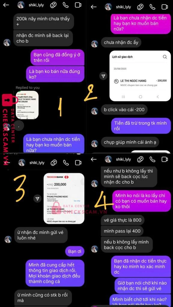 107907785229 LE THI NGOC HANG NCB bị cảnh báo lừa đảo scam