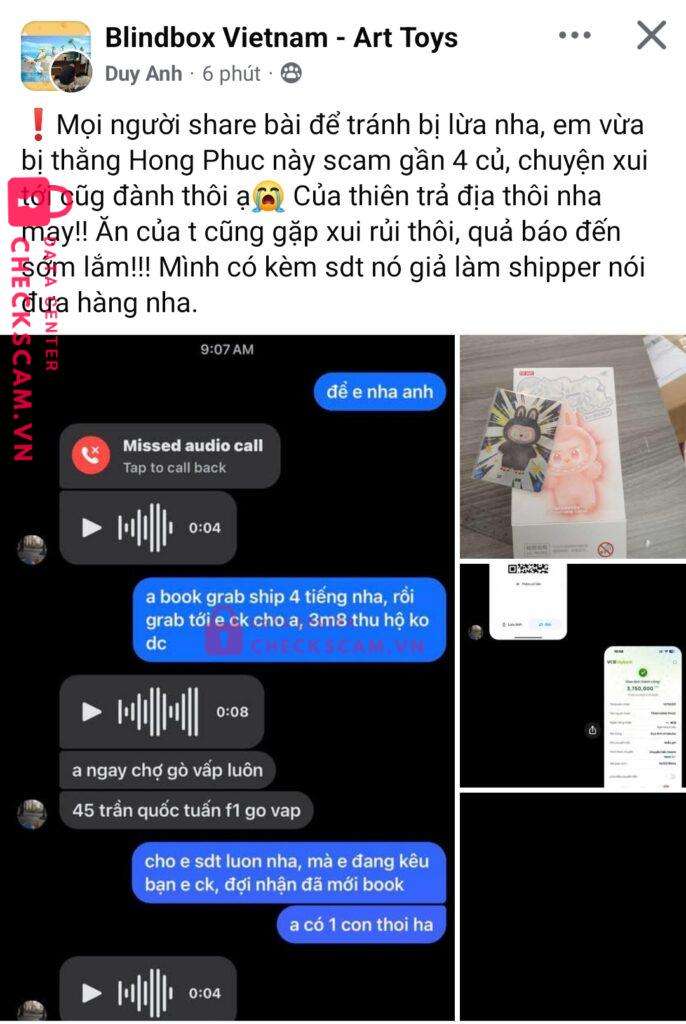 10793331 Tran Hong Phuc ACB bị cảnh báo lừa đảo scam