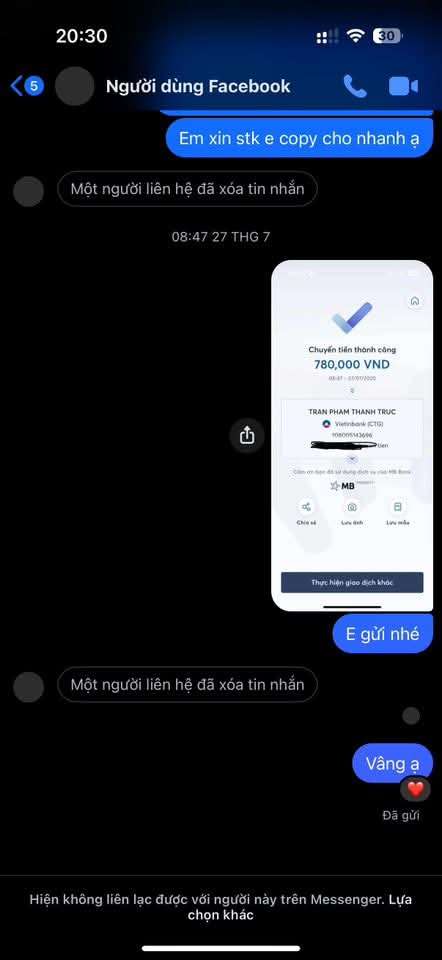 108005143696 Tran Pham Thanh Truc Vietinbank bị cảnh báo lừa đảo scam