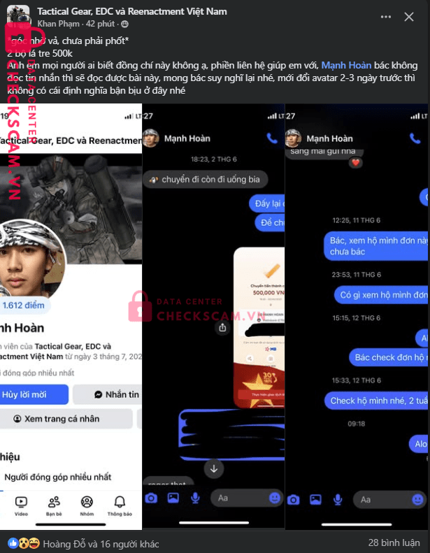 108006092133 LO MANH HOAN Vietinbank bị cảnh báo lừa đảo scam
