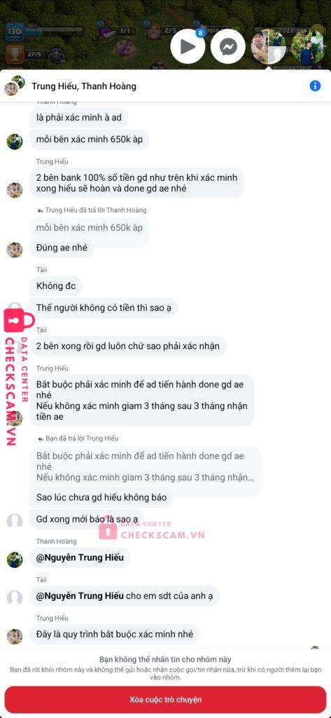 1080136888 Nguyen Trung Hieu Techcombank bị cảnh báo lừa đảo scam