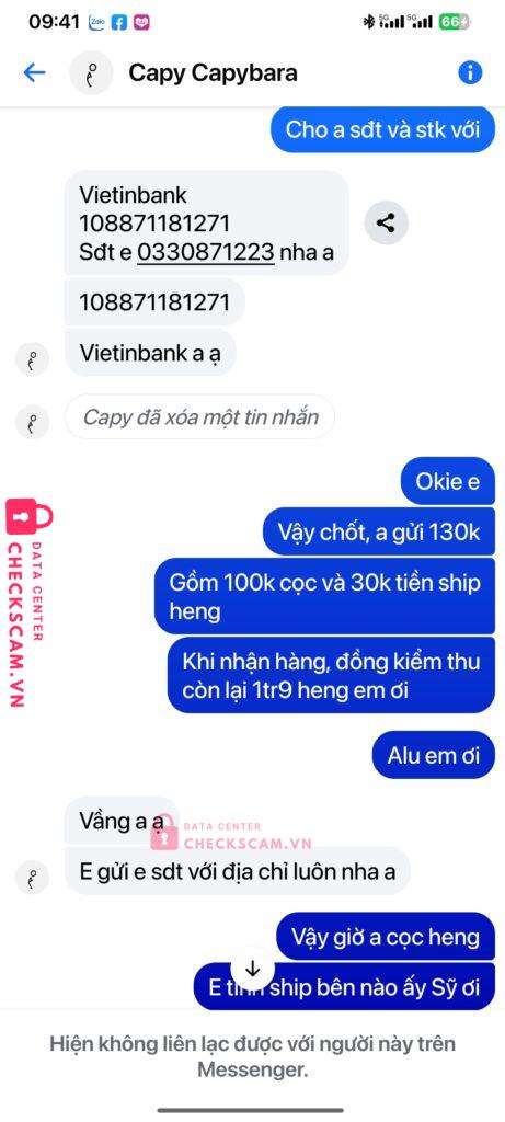 108871181271 LE VAN SY Vietinbank bị cảnh báo lừa đảo scam