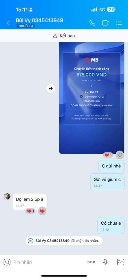 108880701548 BUI HA VY Vietinbank bị cảnh báo lừa đảo scam