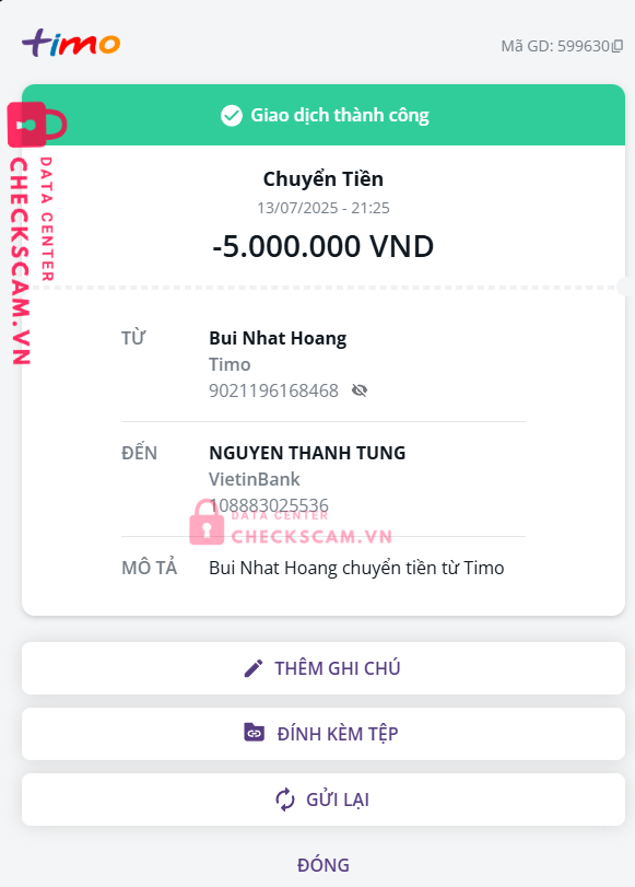 108883025536 Nguyen Thanh Tung Vietinbank bị cảnh báo lừa đảo scam