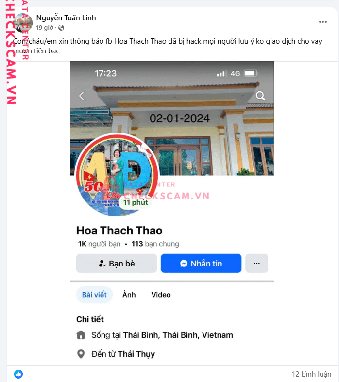 1092763826 Nguyen Thi Hong VP BANK bị cảnh báo lừa đảo scam