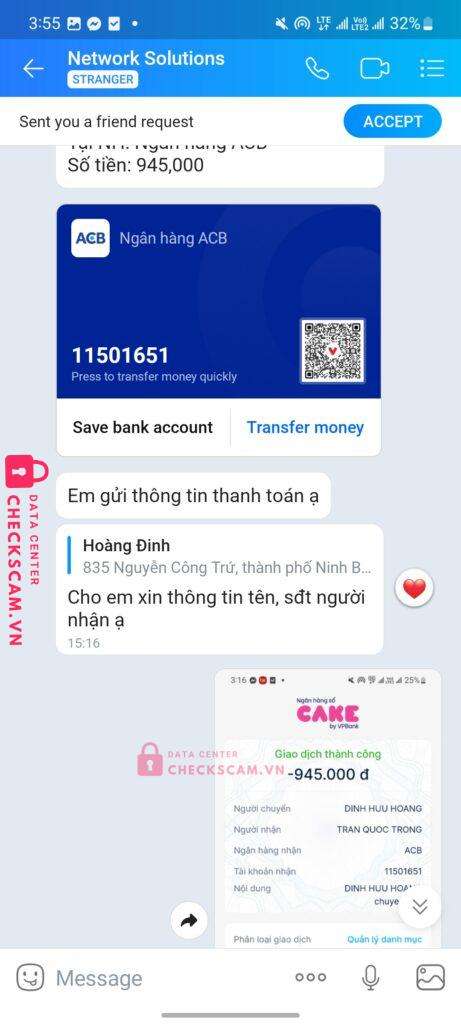 11501651 TRAN QUOC TRONG ACB bị cảnh báo lừa đảo scam