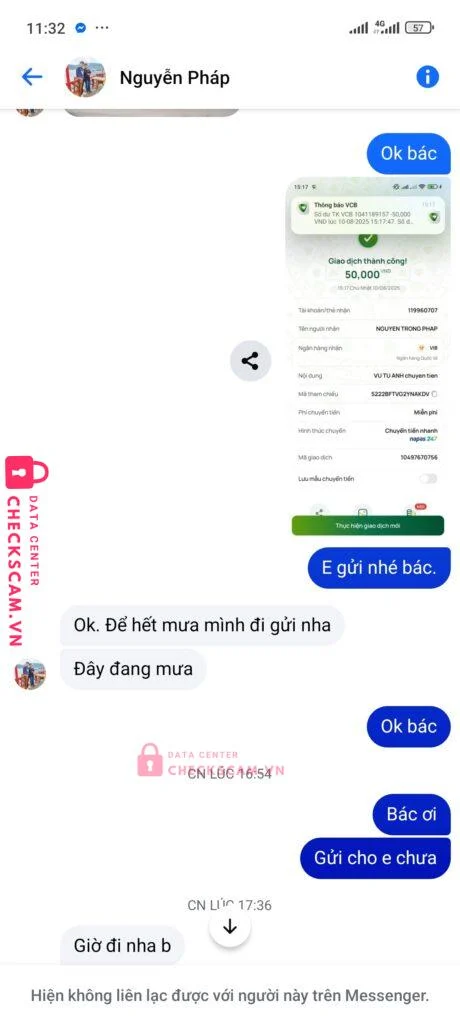 119960707 NGUYEN TRONG PHAP VIB bị cảnh báo lừa đảo scam
