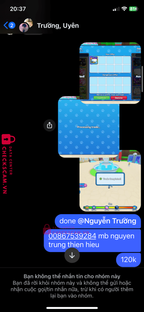131019904 Nguyen Van Truong VIB bị cảnh báo lừa đảo scam