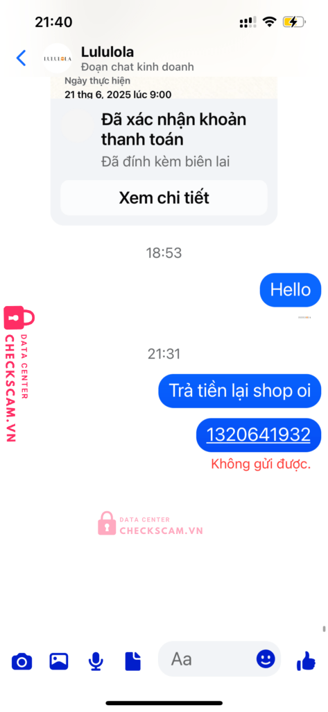 1320641932 PHAN THI NGOC BIDV bị cảnh báo lừa đảo scam