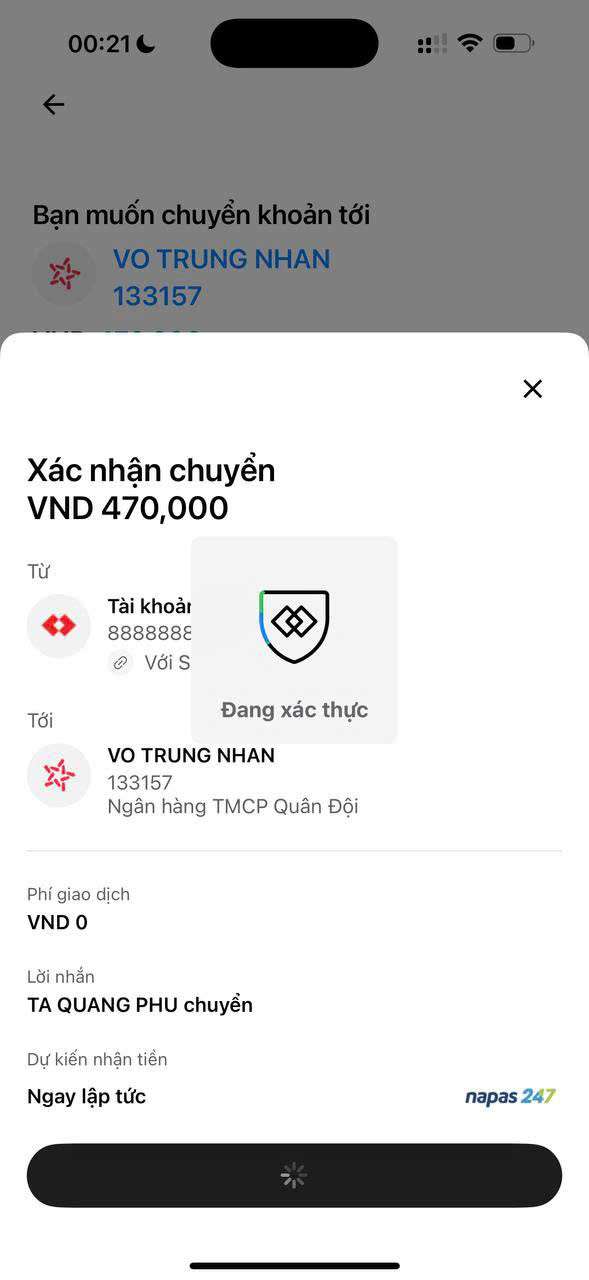 133157 VO TRUNG NHAN MB bị cảnh báo lừa đảo scam
