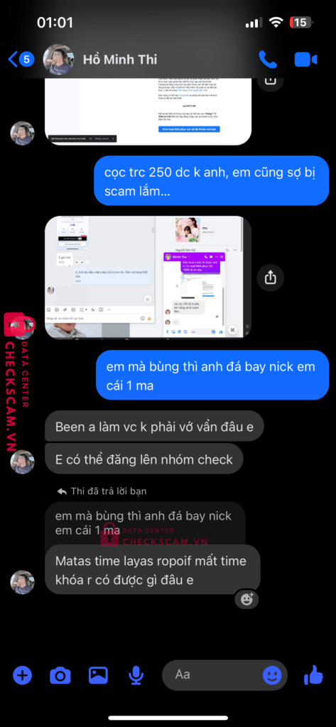 1357279340 LE THI HANG VCB bị cảnh báo lừa đảo scam