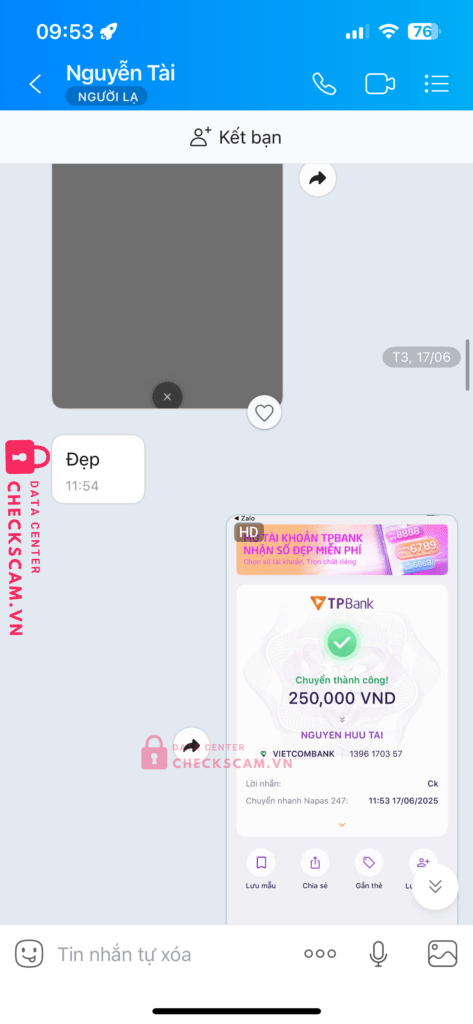 1396170357 NGUYEN HUU TAI VCB bị cảnh báo lừa đảo scam