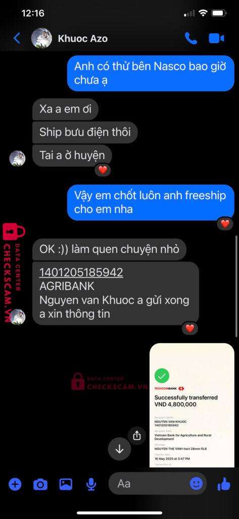 1401205185942 Nguyen Van Khuoc Agribank bị cảnh báo lừa đảo scam