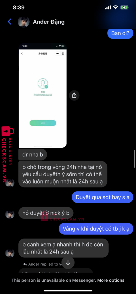 1538998888 DANG DINH THAI Techcombank bị cảnh báo lừa đảo scam