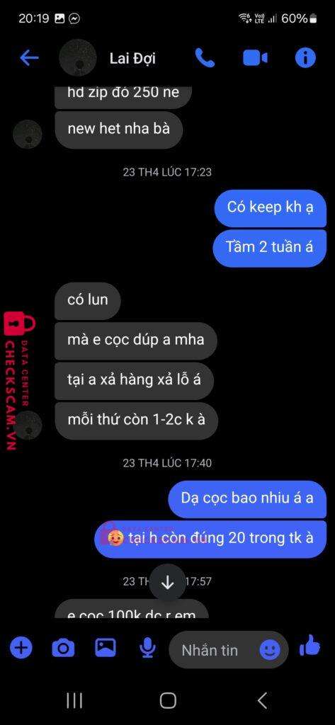 155144133 Huynh Nhat Hao MB bị cảnh báo lừa đảo scam