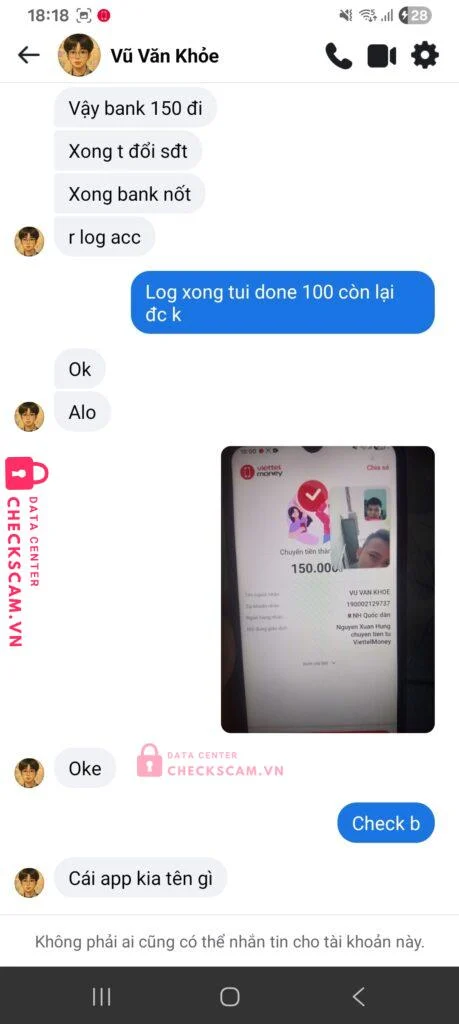 190002129737 VU VAN KHOE NCB bị cảnh báo lừa đảo scam