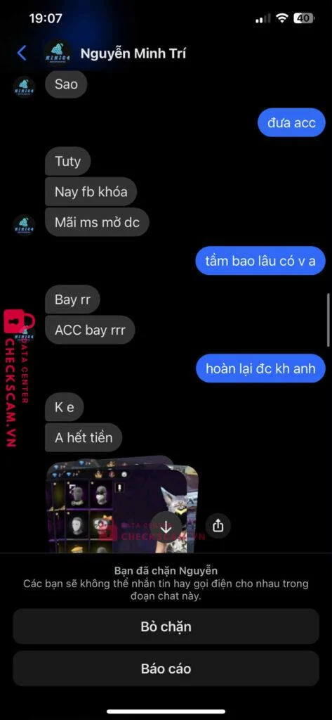 190004871921 DUONG THI CUONG NCB bị cảnh báo lừa đảo scam