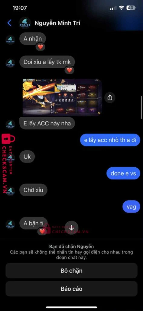 190004871921 DUONG THI CUONG NCB bị cảnh báo lừa đảo scam