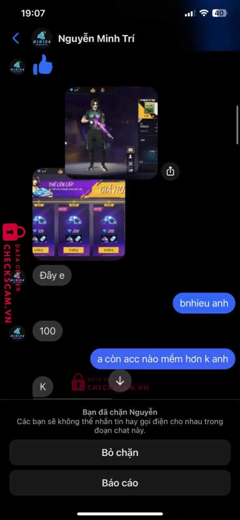 190004871921 DUONG THI CUONG NCB bị cảnh báo lừa đảo scam