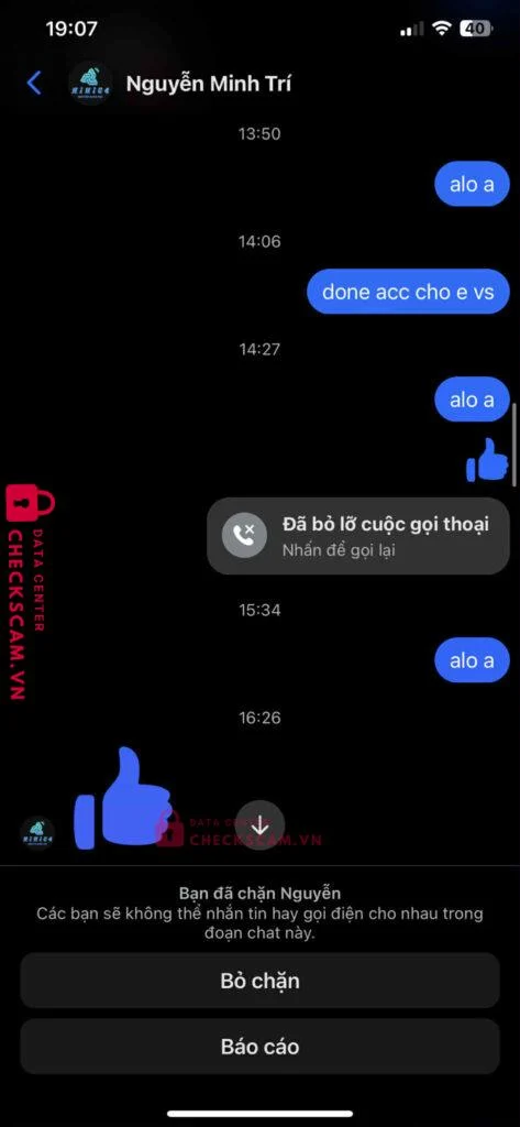 190004871921 DUONG THI CUONG NCB bị cảnh báo lừa đảo scam
