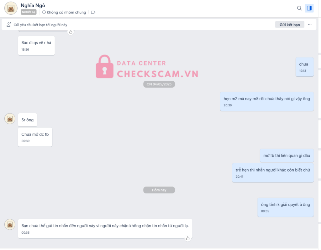 19033249390018 Ngo Van Nghia Techcombank bị cảnh báo lừa đảo scam