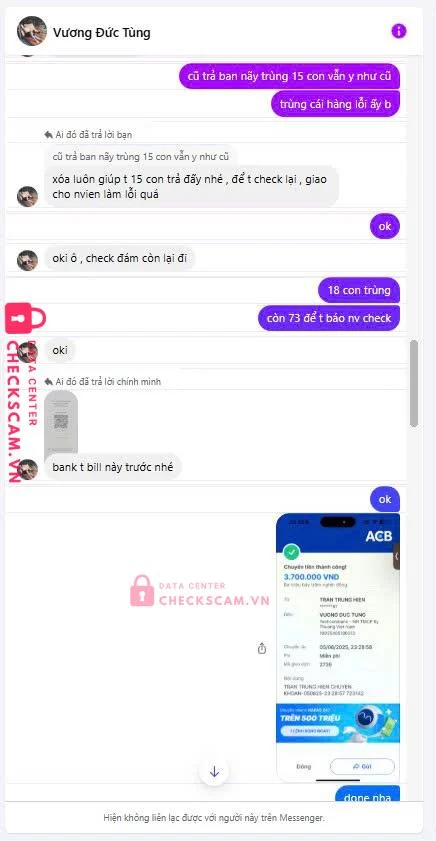 19035405180013 Vuong Duc Tung Techcombank bị cảnh báo lừa đảo scam