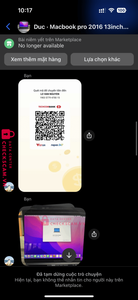 19035779470015 LO VAN NGUYEN Techcombank bị cảnh báo lừa đảo scam
