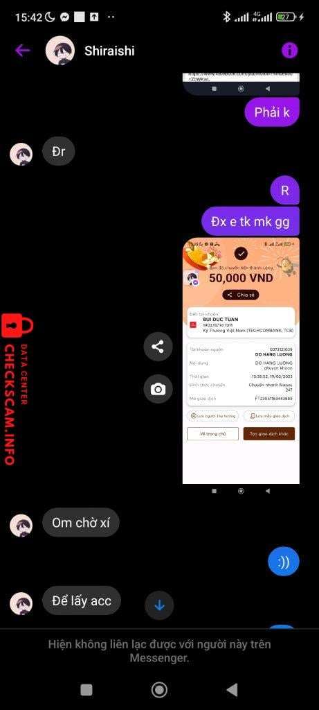 19037871411011 Bui Duc Tuan Techcombank bị cảnh báo lừa đảo scam