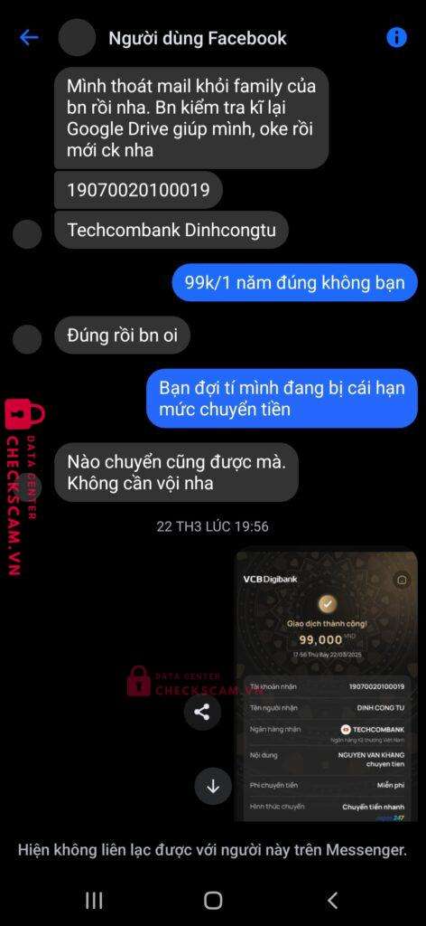 19070020100019 DINH CONG TU Techcombank bị cảnh báo lừa đảo scam