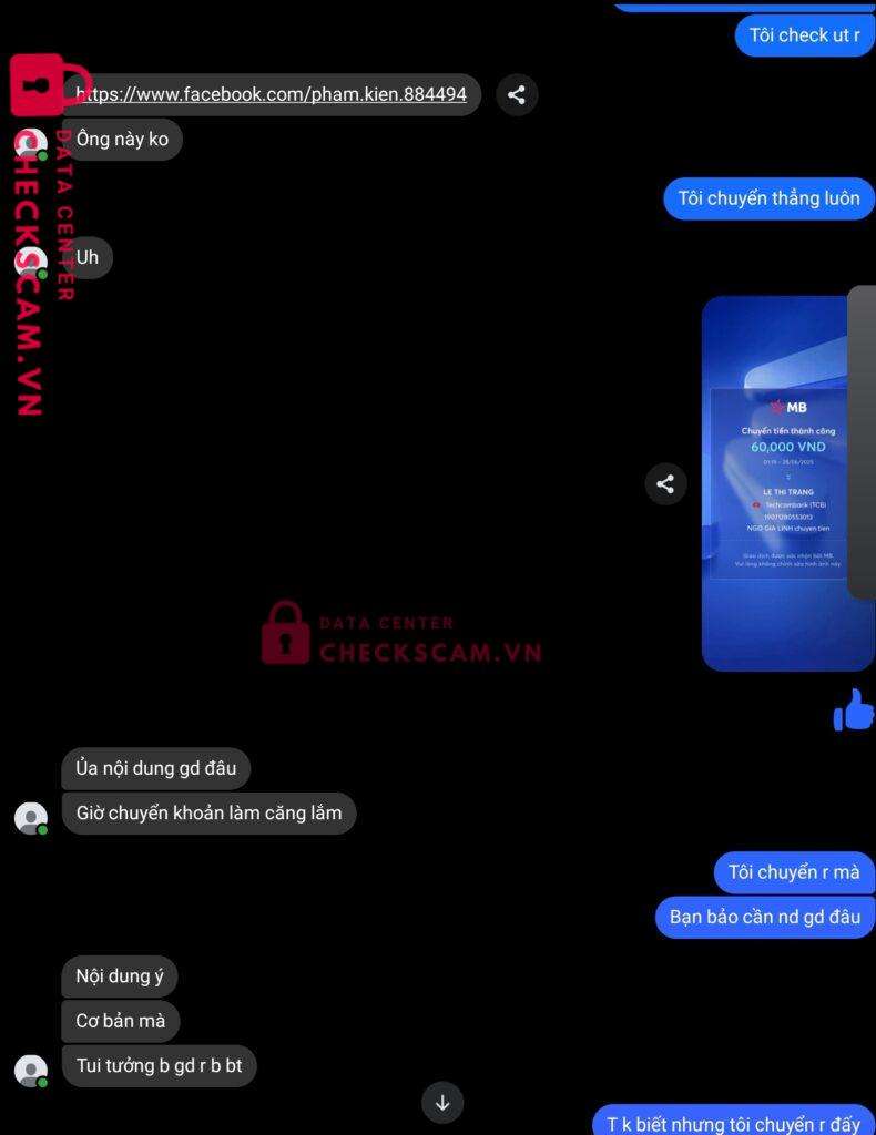 19071280553013 LE THI TRANG Techcombank bị cảnh báo lừa đảo scam