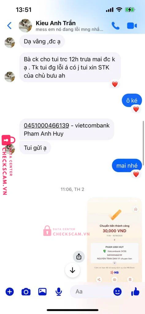 19072826516013 DO MINH TUAN Techcombank bị cảnh báo lừa đảo scam