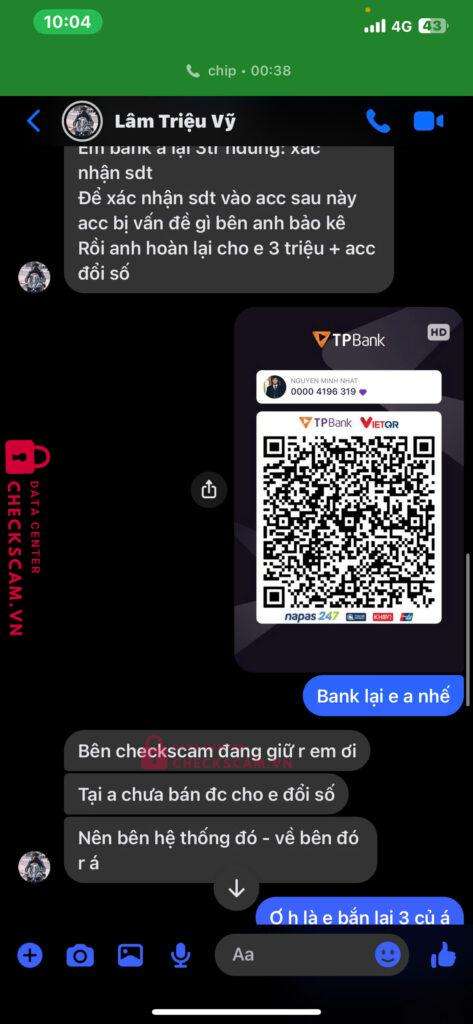 19074322962015 LAM TRIEU VY TECHCOMBANK bị cảnh báo lừa đảo scam