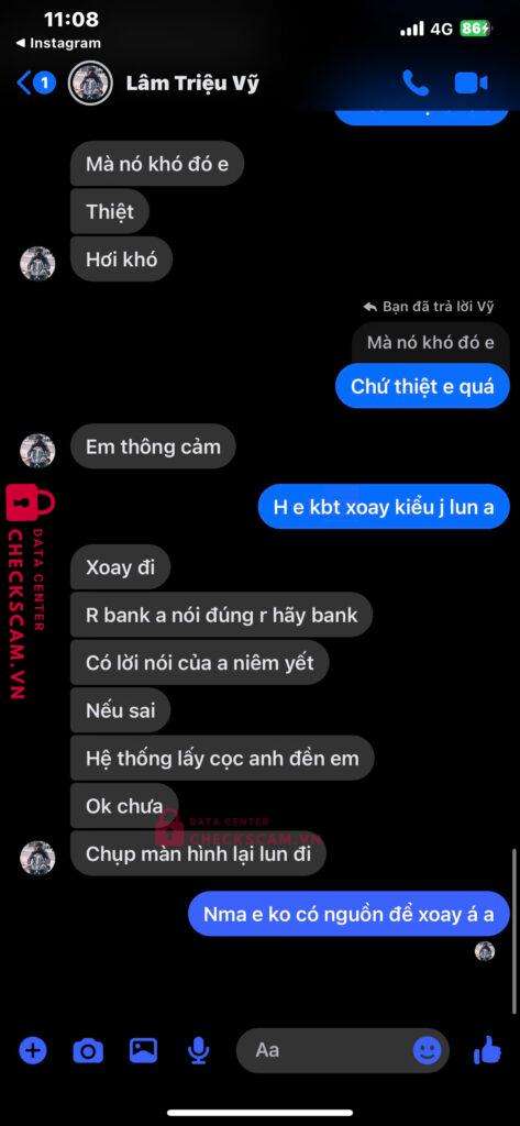 19074322962015 LAM TRIEU VY TECHCOMBANK bị cảnh báo lừa đảo scam