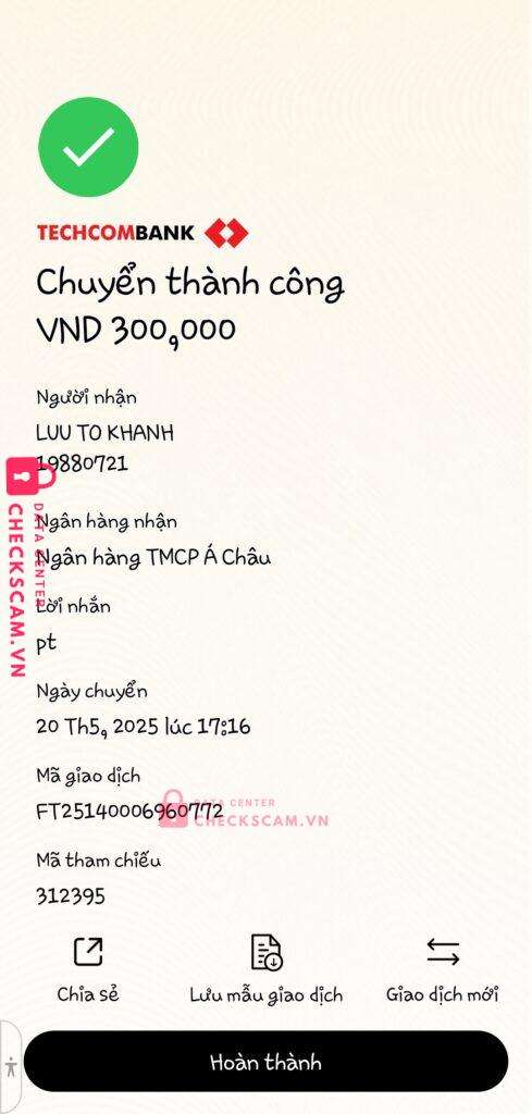 19880721 Luu To Khanh ACB bị cảnh báo lừa đảo scam