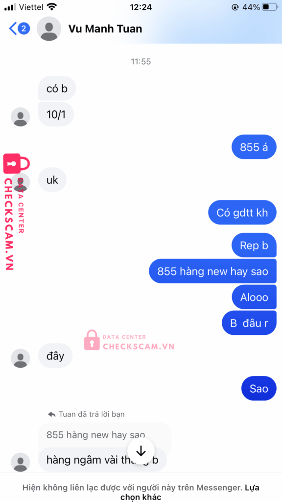 01512888888 Vu Manh Tuan MB bị cảnh báo lừa đảo scam