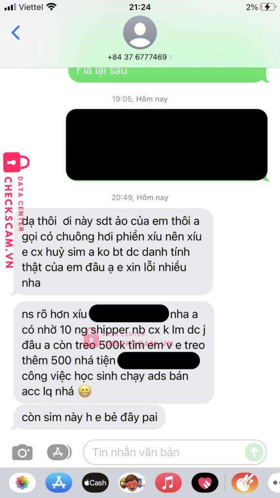 0376777469 Nguyen Mai Thao Nguyen MB bị cảnh báo lừa đảo scam