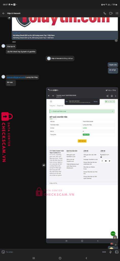 0386648761 Luong Van Chinh MB bị cảnh báo lừa đảo scam